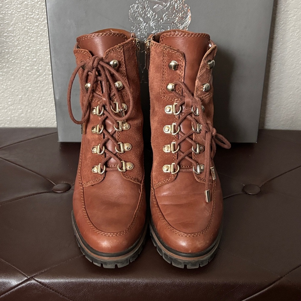 Vince Camuto Women's Lace-Up Brown Boots - Picture 4 of 7